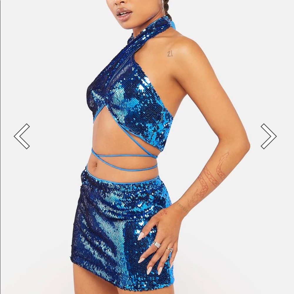 COPY - Sapphire Dancefloor Diva Sequin Set